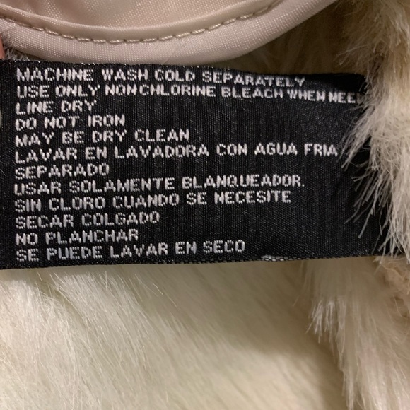 Vintage Mixit Cream Bone Suede Faux Fur Penny Lane Jacket 90s Boho Sz Small - Picture 13 of 13